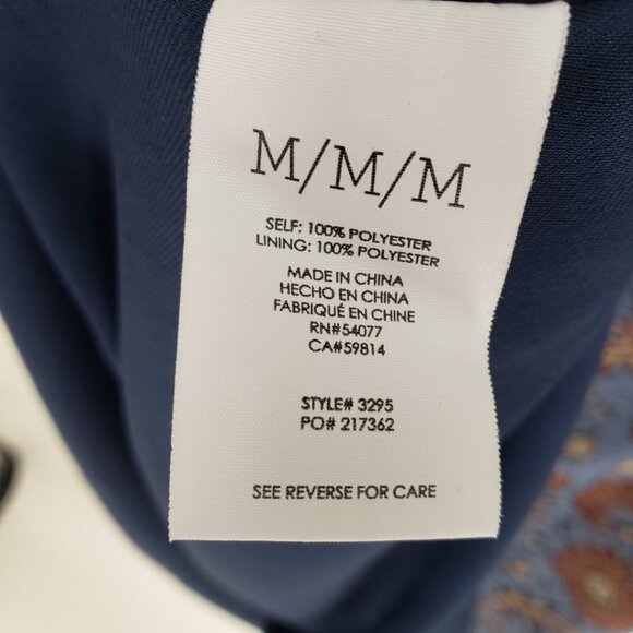 Cabi Provincial Floral Tunic Shirt Dress M Long Sleeve Style 3295 Blue Brown - Picture 13 of 13